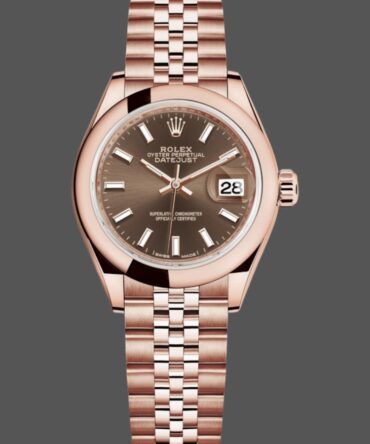 Rolex Datejust 279165 Chocolate Brown Dial Domed Bezel 28mm Lady Replica Watch