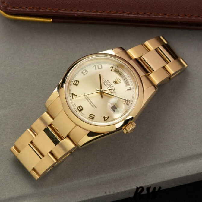 Replica Rolex Day-Date 118209 Black dial 36mm Unisex Watch
