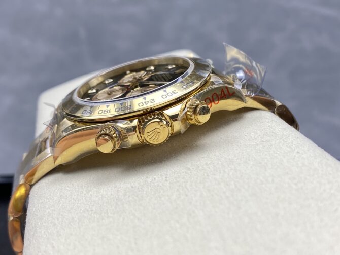 Rolex Daytona Cosmograph 126508 0003 Yellow Gold Black Dial Replica Watch