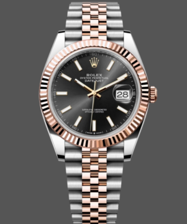 Rolex Datejust 41 Everose Gold Black Dial Jubilee Bracelet 126331