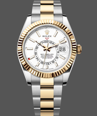 Rolex Sky Dweller 42mm White Dial Stick Markers m336933 0005 Men's Watch