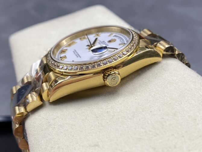Replica Rolex Day Date 36 Yellow Gold m128348rbr 0064 White Dial