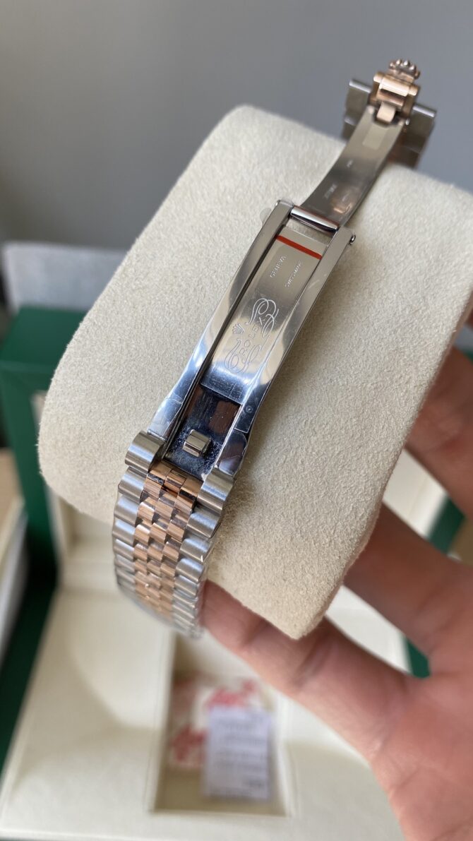 Rolex Datejust Olive Green Diamond Steel & Rose Gold 279381RBR 0007 Lady Watch