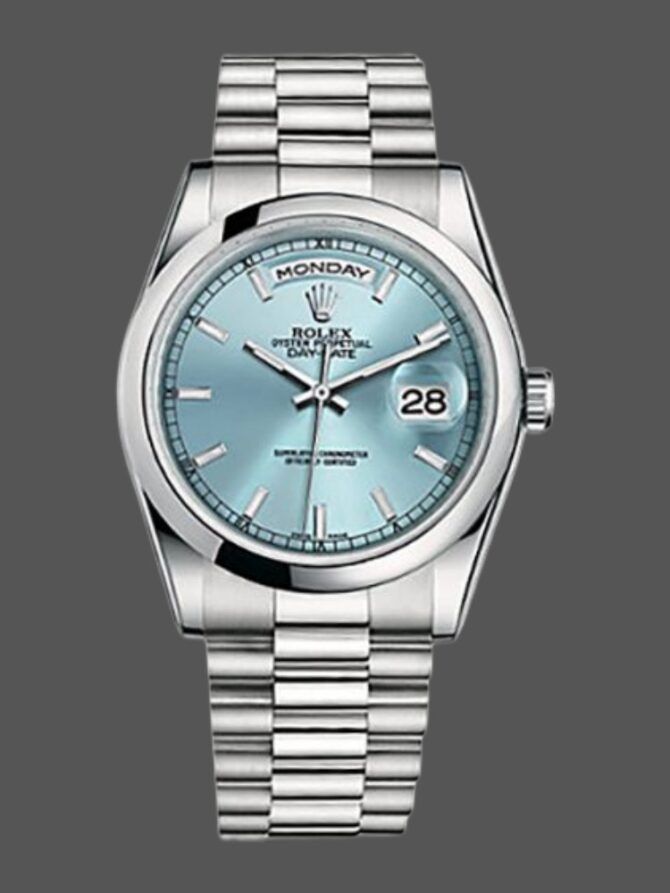 Replica Rolex Day-Date 118206 White Roman Numeral 36mm Unisex Watch