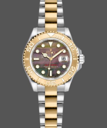 Rolex Yacht-Master 169623 Steel Yellow Gold Black MOP Dial 29MM Lady Replica Watch
