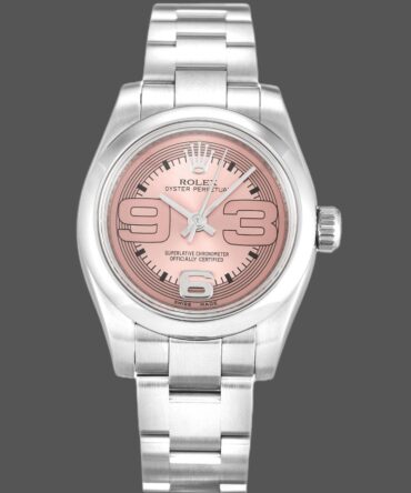 Rolex Oyster Perpetual 176200 Pink Maxi Arabic Dial 26MM Lady Replica Watch