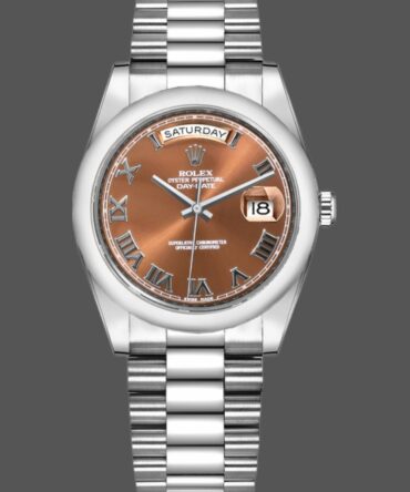 Replica Rolex Day-Date 118209 Copper Brown Dial 36mm Unisex Watch