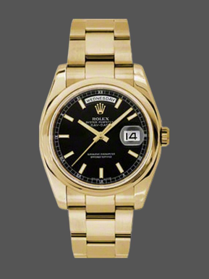 Replica Rolex Day-Date 118238 Roman Numeral Pyramid Ivory Dial 36mm Unisex Watch