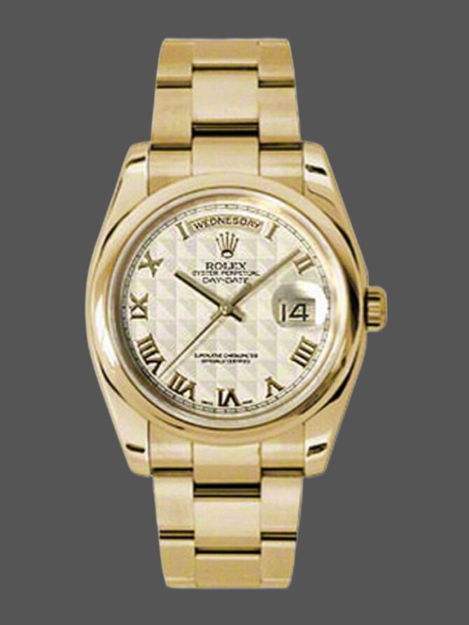 Replica Rolex Day Date 118206 Platinum Ice Blue dial 36mm Unisex Watch