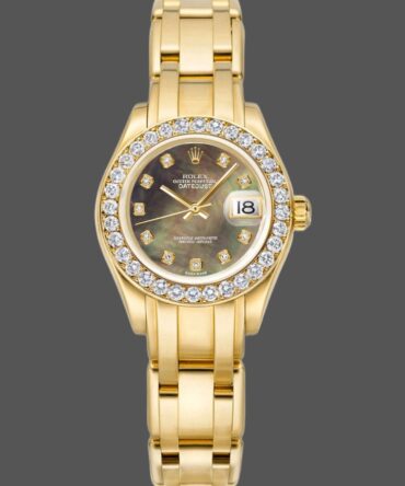 Rolex Pearlmaster 80298 Yellow Gold MOP Dial 29MM Lady Replica Watch
