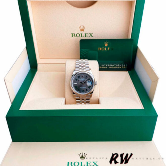 18544300 0017 Grey Wimbledon dial Stainless Steel 36MM Unisex Replica Watch
