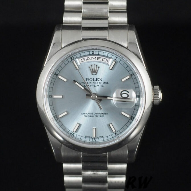 Replica Rolex Day-Date 118206 White Roman Numeral 36mm Unisex Watch