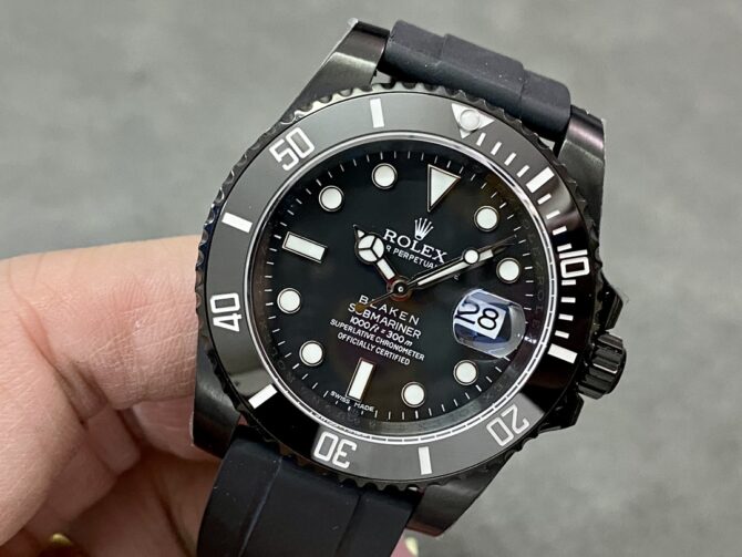Rolex Blaken Submariner 116610 Black Dial DLC 40mm Men's Watch
