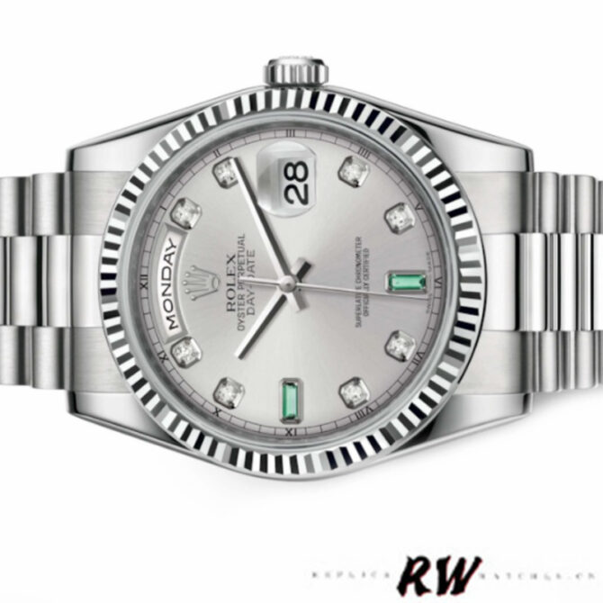 Replica Rolex Day Date 118346 Black Diamonds Dial 36mm Unisex Watch