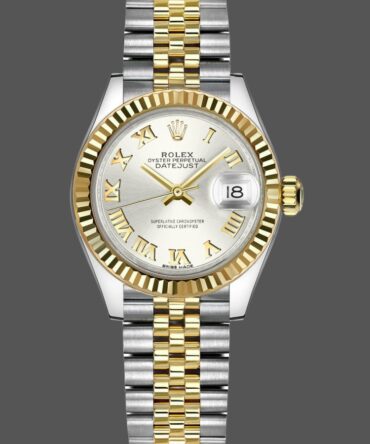 Rolex Datejust 279173 Silver Roman Numeral Dial Fluted Bezel 28mm Lady Replica Watch