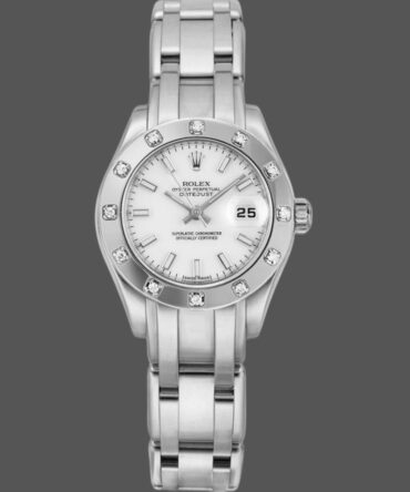 Rolex Masterpiece Pearlmaster 80319 White Dial 29MM Lady Replica Watch