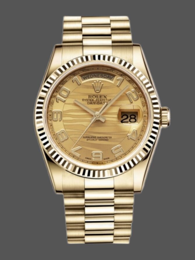 Replica Rolex Day Date 118238 Black Diamond Dial 36mm Mens Watch