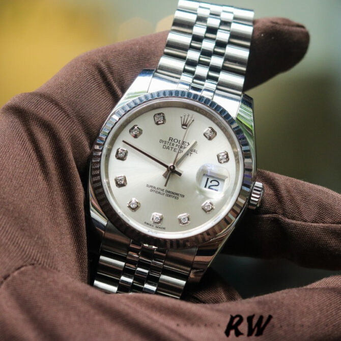 47134-0084 Silver Diamond Dial 36mm Unisex Replica Watch