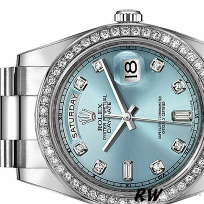 Replica Rolex Day Date 118346 Ice Blue Dial 36mm Unisex Watch
