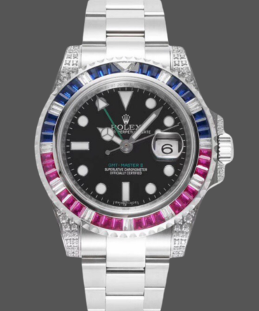 Rolex GMT Master II 126710BLRO Black Dial Diamond Case 40MM Men's Watch