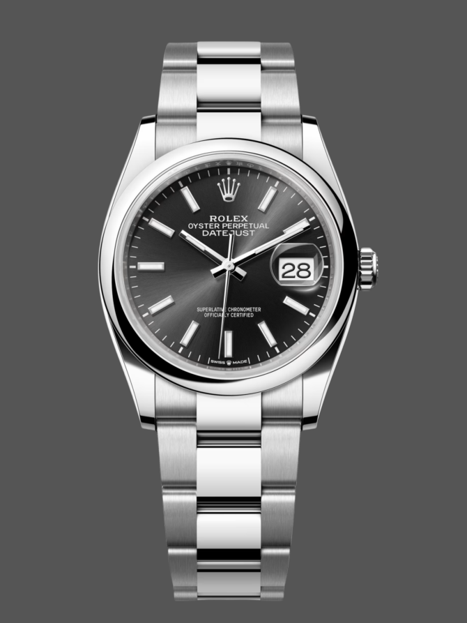 84111250 Stainless Steel Black Dial 36MM Unisex Replica Watch