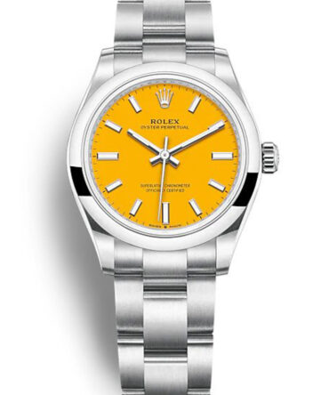 Replica Rolex Oyster Perpetual Lady 31mm Yellow Dial 277200