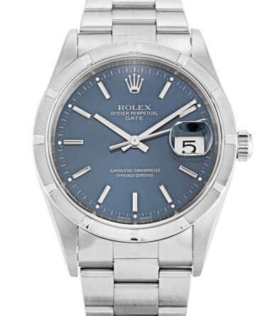 Replica Rolex Oyster Perpetual Date 34mm Blue Dial 15210
