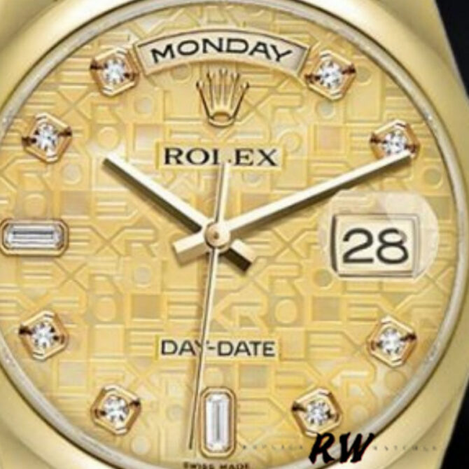 Replica Rolex Day-Date 118209 Black dial 36mm Unisex Watch
