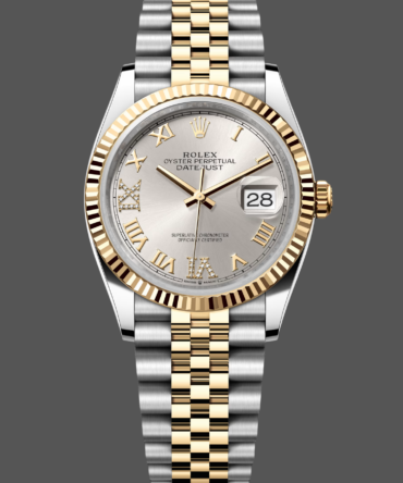 8741333 0031 Silver Roman Numeral Dial Fluted Bezel Unisex Replica Watch