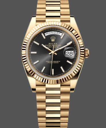 Replica Rolex Day Date 40mm Yellow Gold President Black Dial m228238 0067