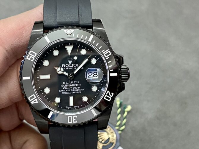 Rolex Blaken Submariner 116610 Black Dial DLC 40mm Men's Watch