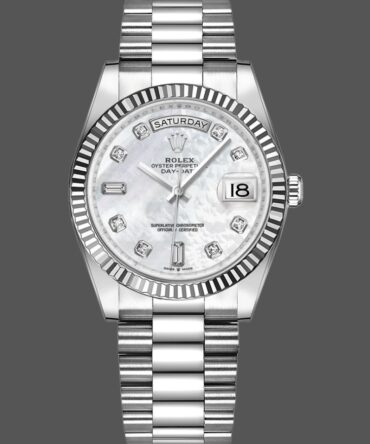 Replica Rolex Day-Date 128239 White Gold Mother of Pearl Dial 36MM Unisex Watch
