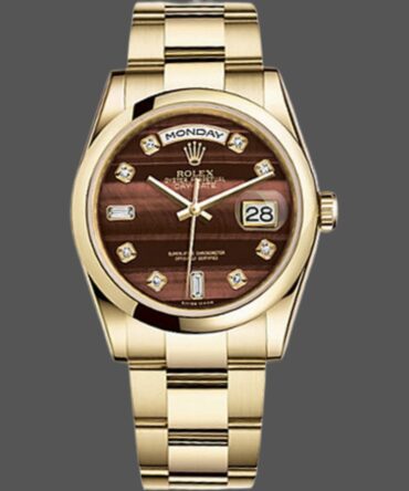 Replica Rolex Day-Date 118208 Yellow Gold Domed 36mm Unisex Watch