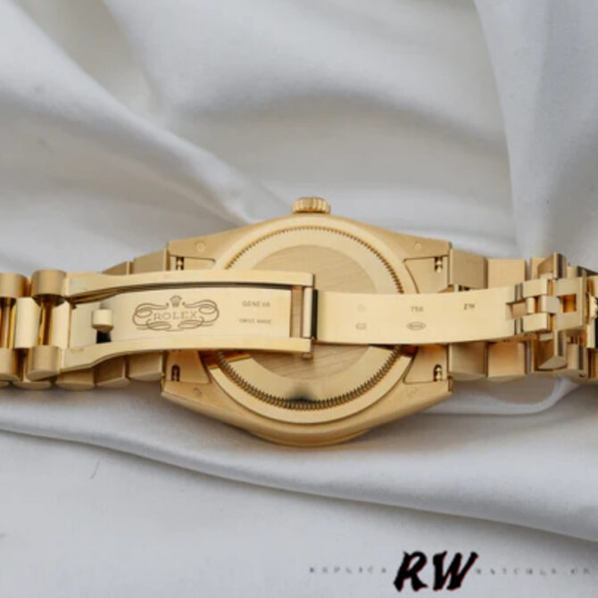 Replica Rolex Day-Date 118388 Yellow Gold Green Index Dial 36MM Unisex Watch