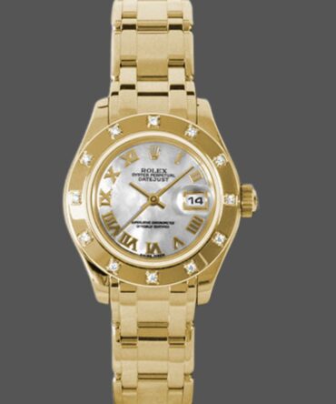Rolex Pearlmaster 80318 White MOP Dial 29MM Lady Replica Watch