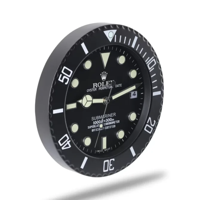 Rolex Submariner Vintage Black Wall Clock