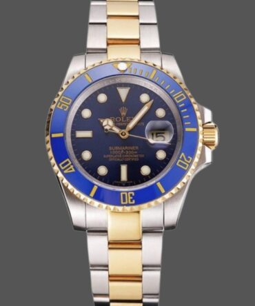 Rolex Submariner PR16233B Two Tone Blue Dial 41mm Mens Replica Watch