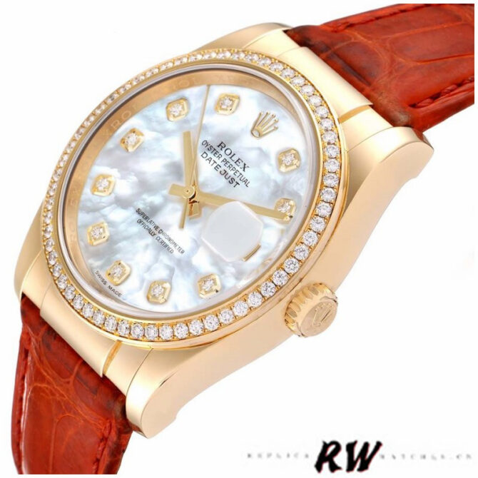 014188 Mother of Pearl Diamond 36mm Unisex Replica Watch