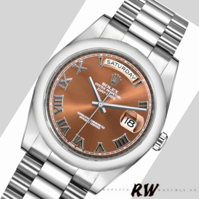 Replica Rolex Day-Date 118209 Copper Brown Dial 36mm Unisex Watch