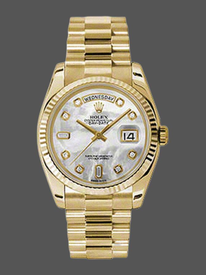Replica Rolex Day-Date 118235 Rose Gold Chocolate Brown Dial 36mm Unisex Watch