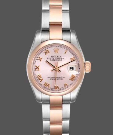 7415541 Stainless Steel and Everose Gold Pink Roman Dial 26MM Lady Replica Watch