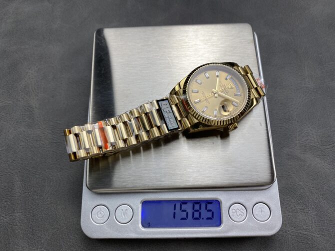 Replica Rolex Day Date 36 Champagne Dial Yellow Gold Bracelet 128238 0132