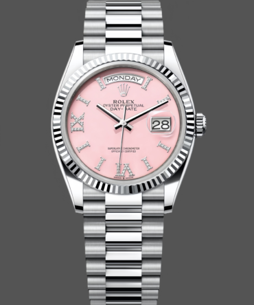 Replica Rolex Day Date 36 Pink Roman m128236 0006
