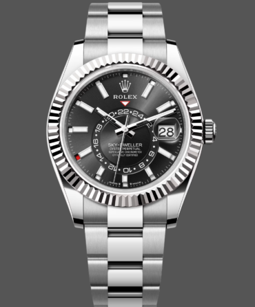 Rolex Sky Dweller 42 White Rolesor Black Dial Oyster M336934 0007 Men's Watch