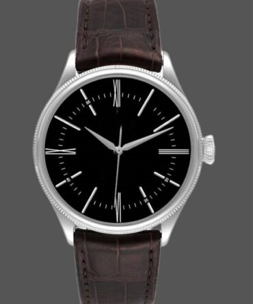 Replica Watch 50509-01 Brown Leather Strap Black Dial 39mm Mens