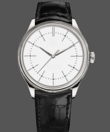 Replica Watch 50509-02 Black Leather Strap White Dial 39mm Mens