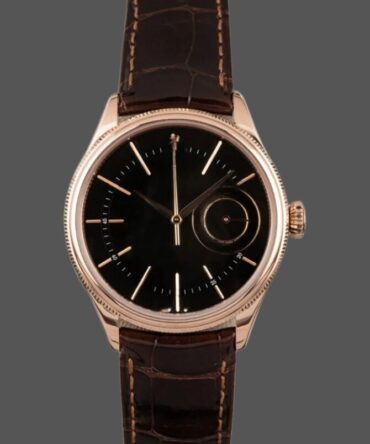 Replica Watch 50515-2 Brown Leather Black Index Dial 39mm Mens