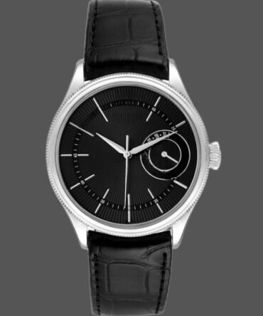 Replica Watch 50519-01 Black Leather Black Dial 39mm Mens