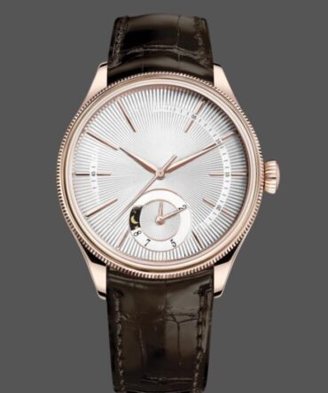 Replica Watch 50525-02 Silver Dial Brown Leather Strap 39mm Mens