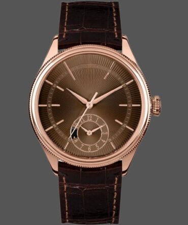 Replica Watch 50525-03 Brown Guilloche Dial Brown Leather Strap 39mm Mens